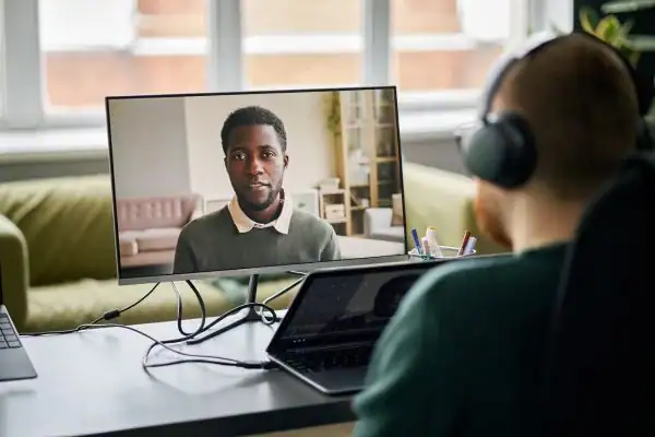 Man attending online mediation Sale MIAMS session